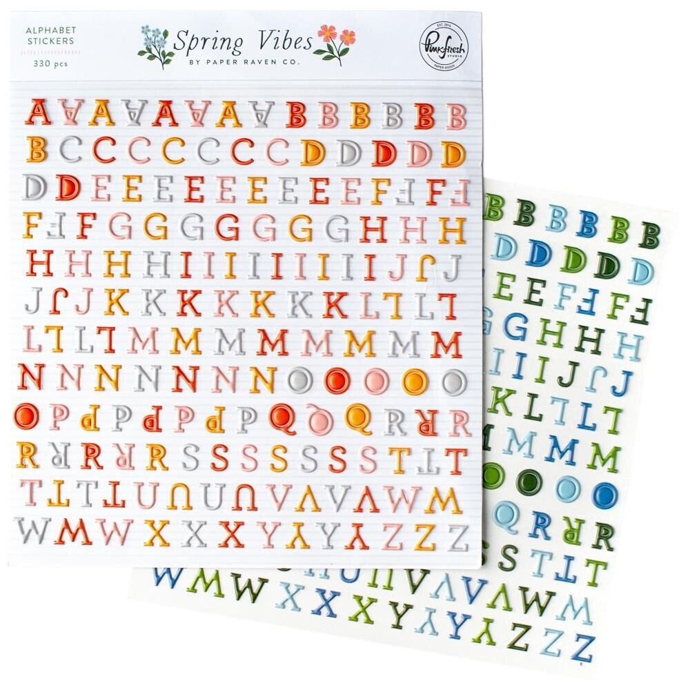Pinkfresh Mini Puffy Alphas - Spring Vibes 2/sheets