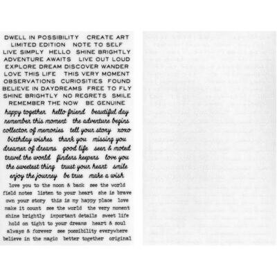 Tim Holtz Idea-ology Remnant Rubs Tiny Text 2/pkg