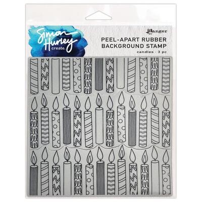 Simon Hurley Peel-Apart Rubber Background Stamp - Assorted