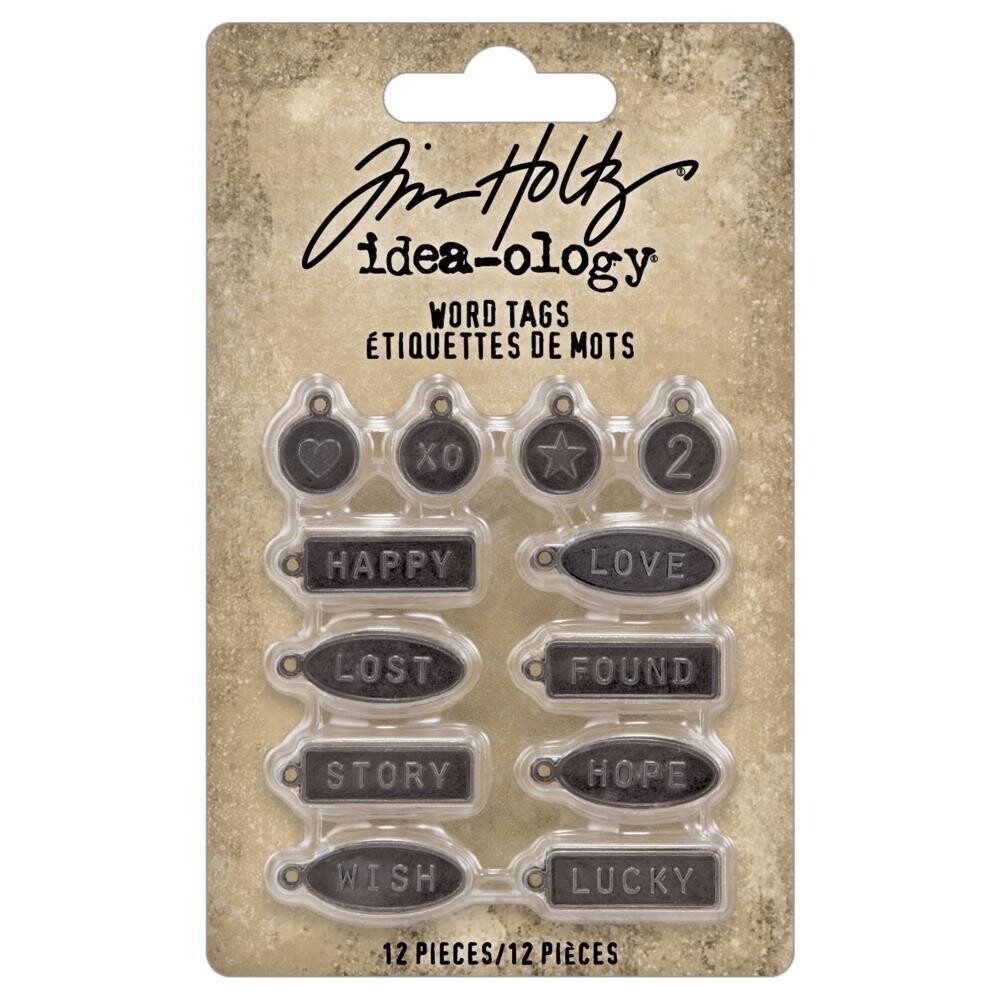 Tim Holtz Idea-ology Word Tags 12/pkg