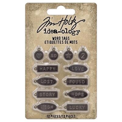 Tim Holtz Idea-ology Word Tags 12/pkg