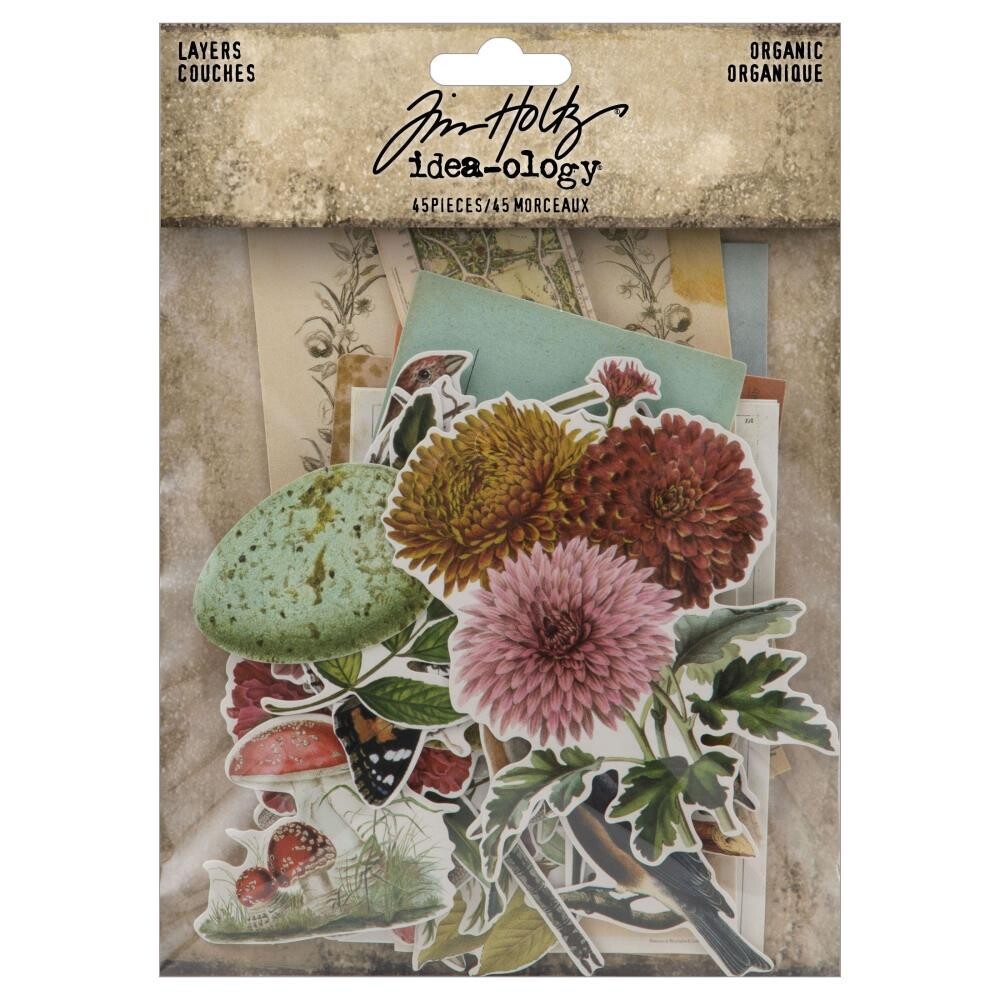 Tim Holtz Idea-ology Layers Organic 45/pkg