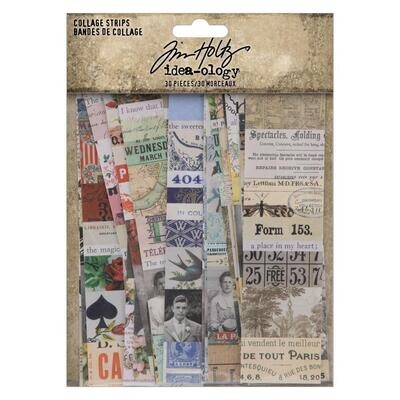Tim Holtz Idea-ology Collage Strips 30/pkg