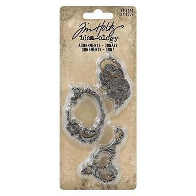 Tim Holtz Idea-ology Adornments Ornate 3/pkg