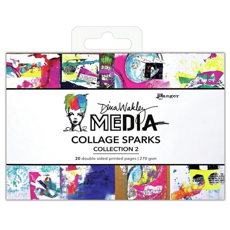 Dina Wakley MEdia Collage Sparks - Assorted