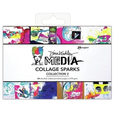 Dina Wakley MEdia Collage Sparks - Assorted