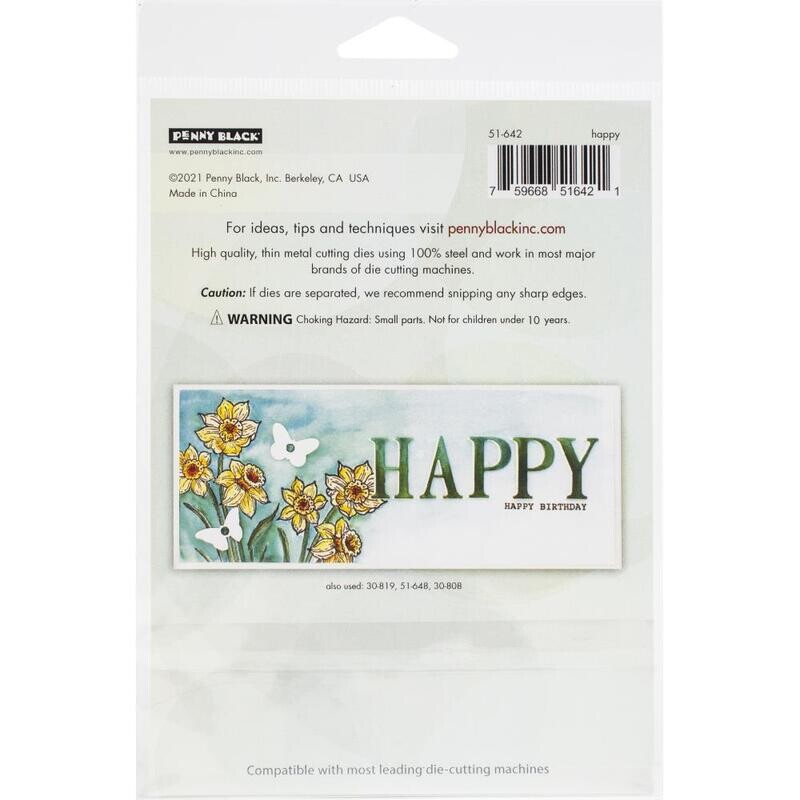 Penny Black Creative Dies - Happy