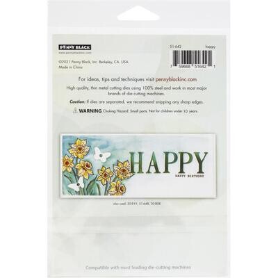 Penny Black Creative Dies - Happy