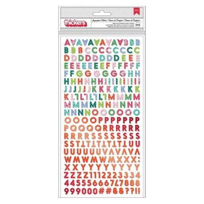 American Crafts Thickers Sugarplum Wishes Paige Evans Mini Alphas 494/pkg