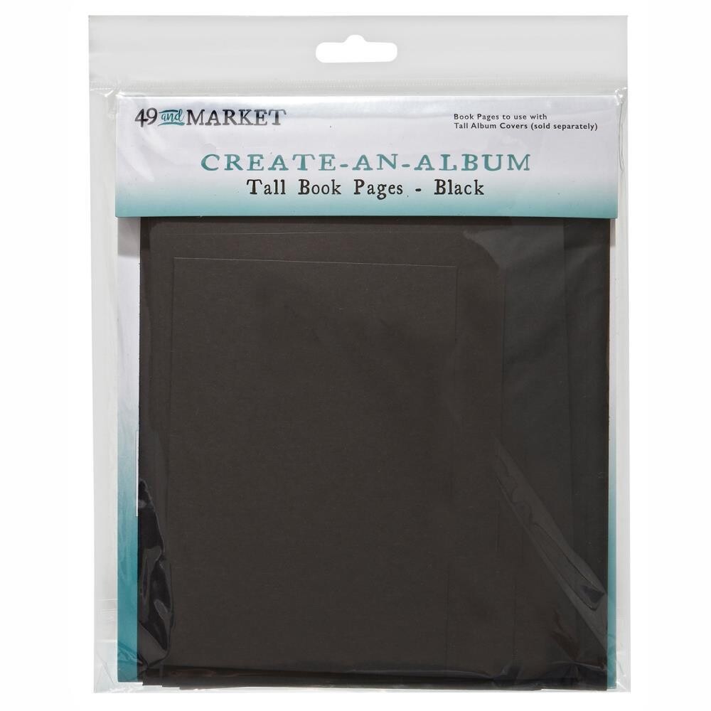 49 and Market Create-an-Album Tall Book Pages Black