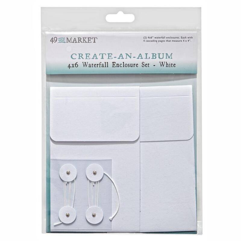 49 and Market Create-an-Album Waterfall White 4x6 2/pkg