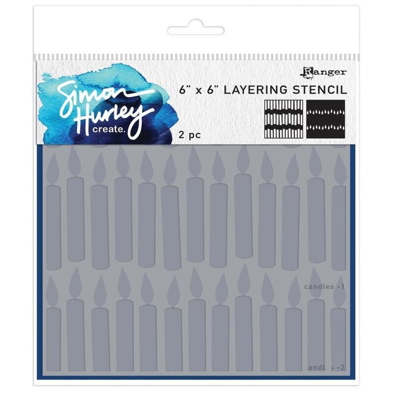 Simon Hurley Stencils 6x6&quot; - Assorted