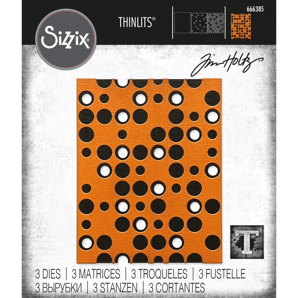 Tim Holtz Sizzix Thinlits Die Layered Dots 3/pkg