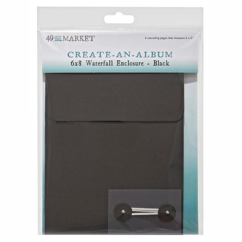 49 and Market Create-an-Album Waterfall Black 6x8 1/pkg