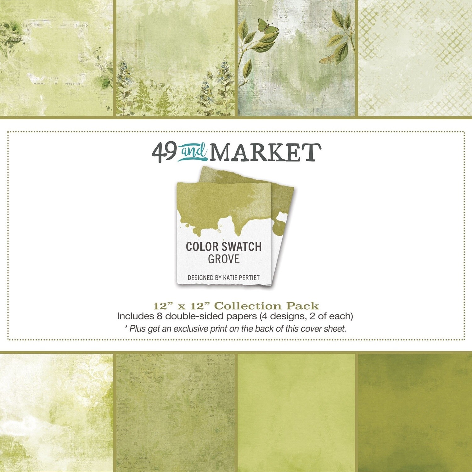49 and Market Color Swatch Grove Collection - Assorted, Style: 12x12 Paper Collection