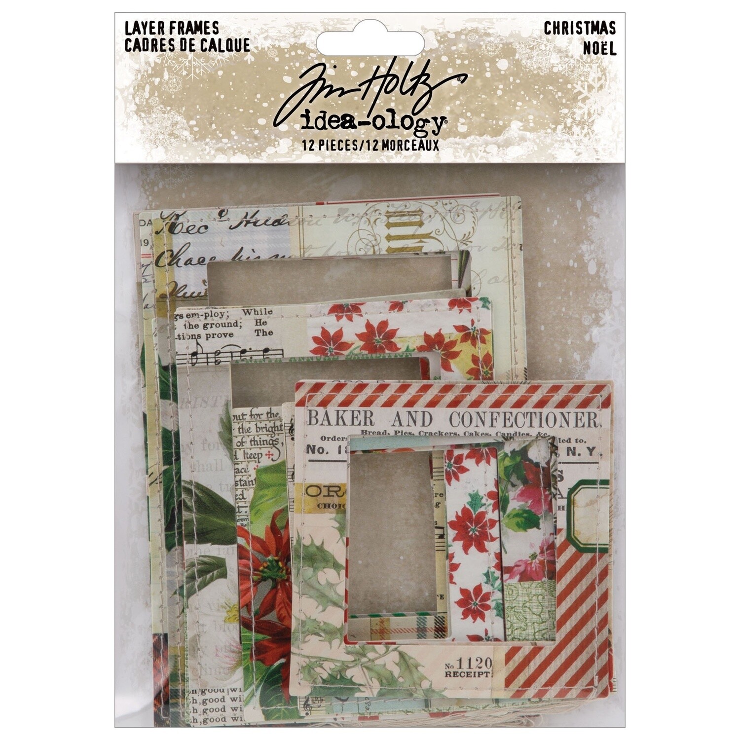 Tim Holtz Idea-ology Christmas 2023 Layer Frames 12/pkg