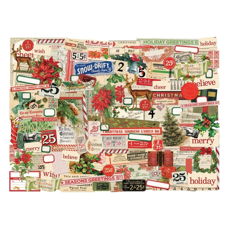 Tim Holtz Idea-ology Christmas 2023 Ephemera Pack 129/pkg