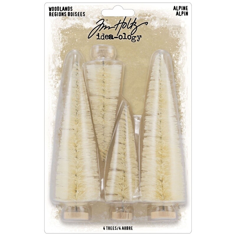Tim Holtz Idea-ology Christmas 2023 Woodlands Alpine 4/pkg