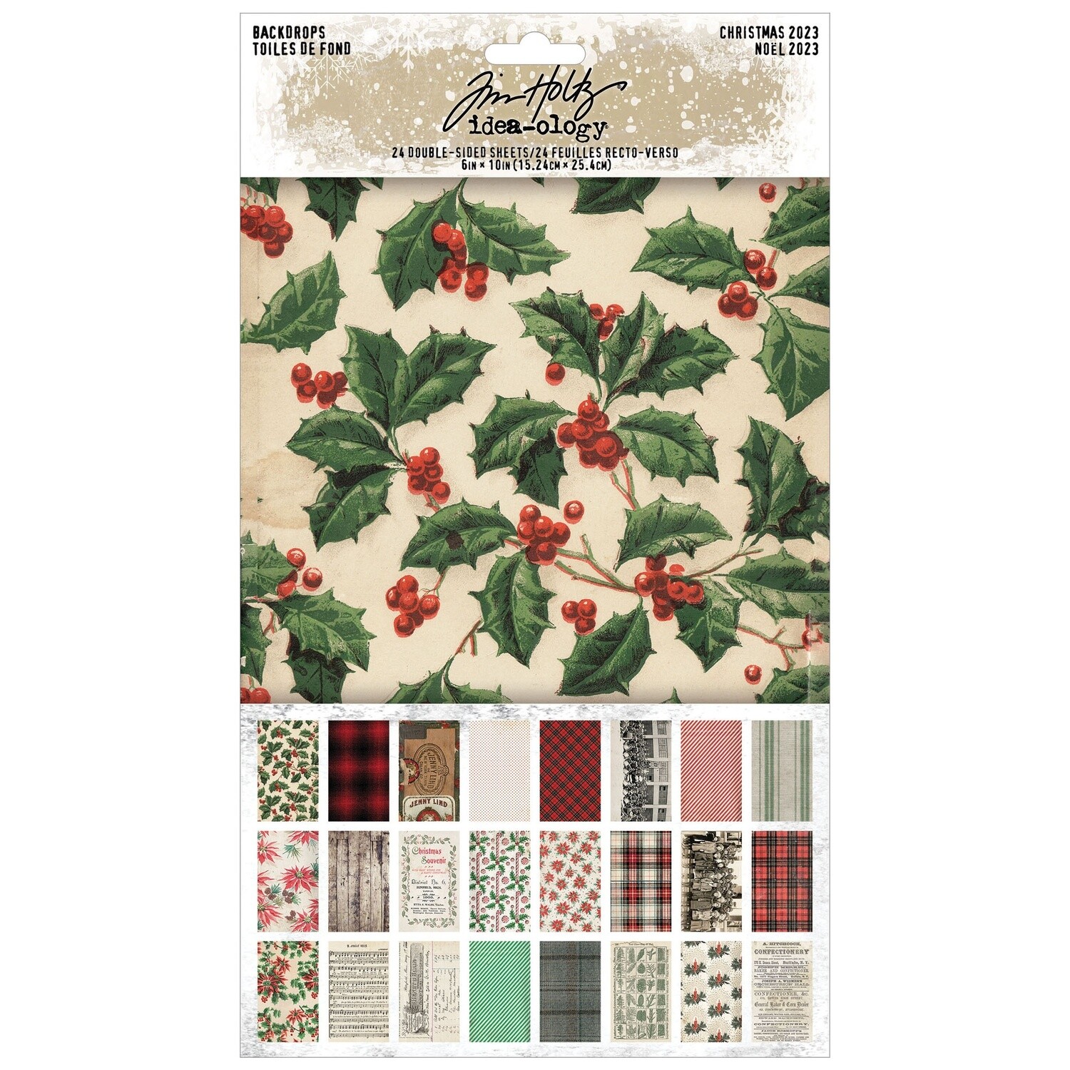 Tim Holtz Idea-ology Christmas 2023 Backdrops