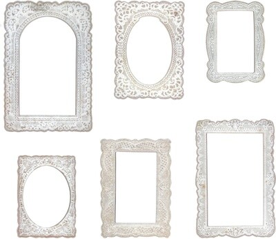 Tim Holtz Idea-ology Baseboard Frames Lace 6/pkg