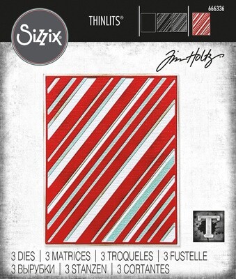 Tim Holtz Sizzix Thinlits Die Layered Stripes 3/pkg