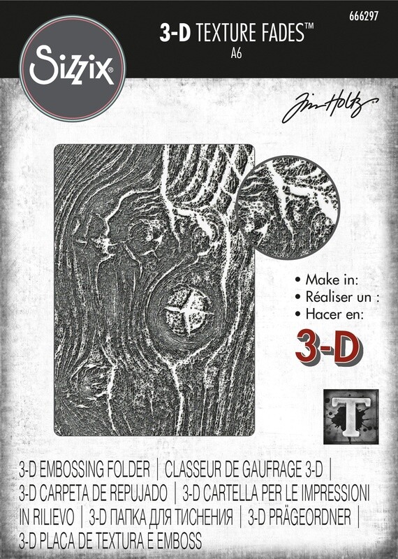 Tim Holtz Sizzix 3-D Texture Fades Woodgrain
