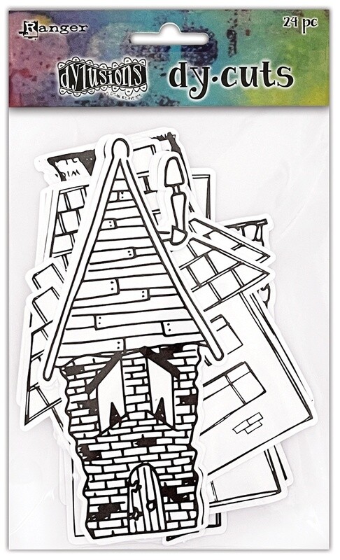 Dylusions Dy-cuts Me Houses 24/pkg