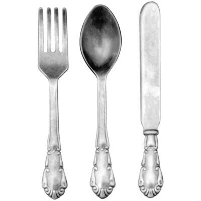 Tim Holtz Idea-ology Adornments Silverware 9/pkg