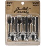 Tim Holtz Idea-ology Adornments Silverware 9/pkg