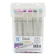 Couture Creations Twin Tip Alcohol Ink Marker Set No.6 in Case - 12/pkg