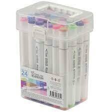 Couture Creations Twin Tip Alcohol Ink Marker Set No.3 in Case - 24/pkg