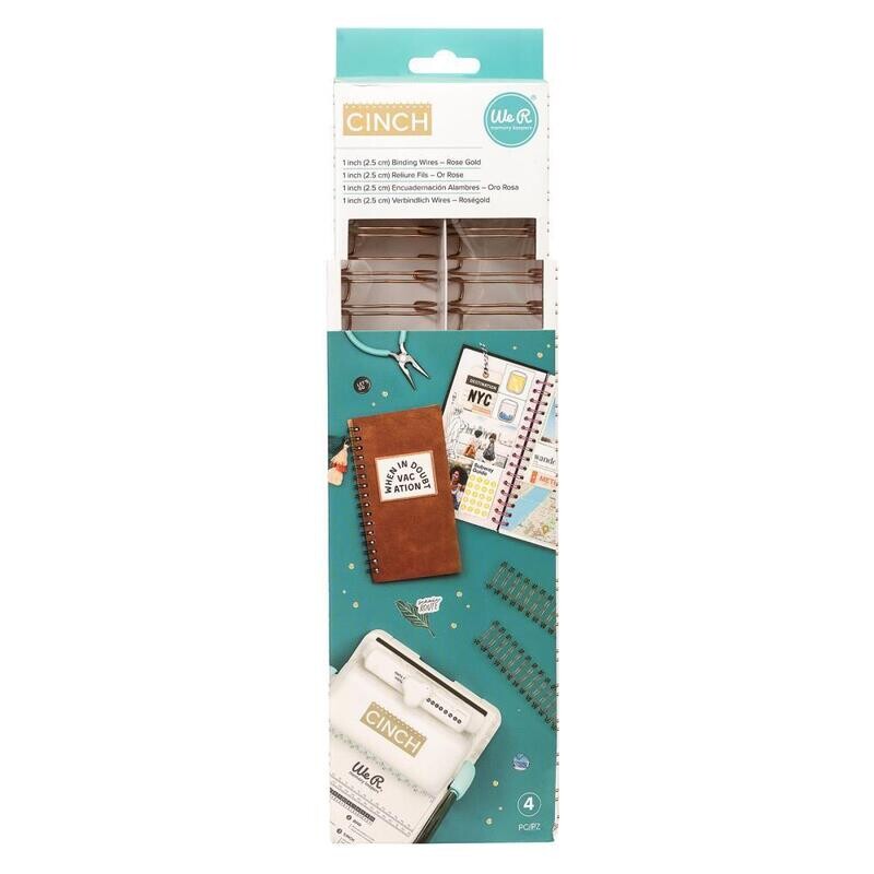 We R Memory Keepers Cinch Binding Wires 1&quot; Rose Gold 4/pkg