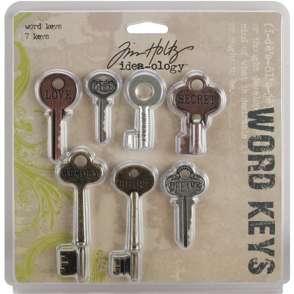 Tim Holtz Idea-ology Word Keys 7/pkg