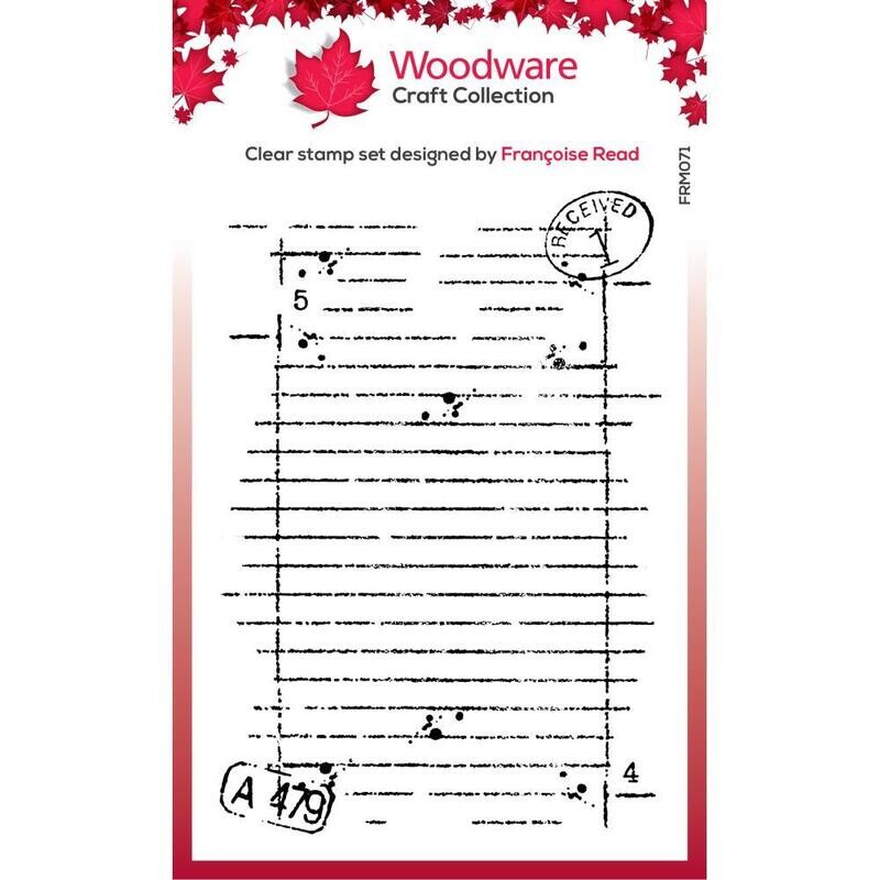 Woodware Craft Collection Clear Stamp Set Singles Mini Notebook Page