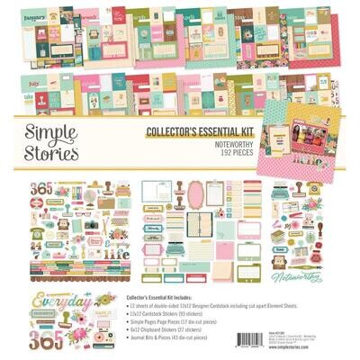Simple Stories 12x12 Collector's Essential Kit Noteworthy 192/pkg