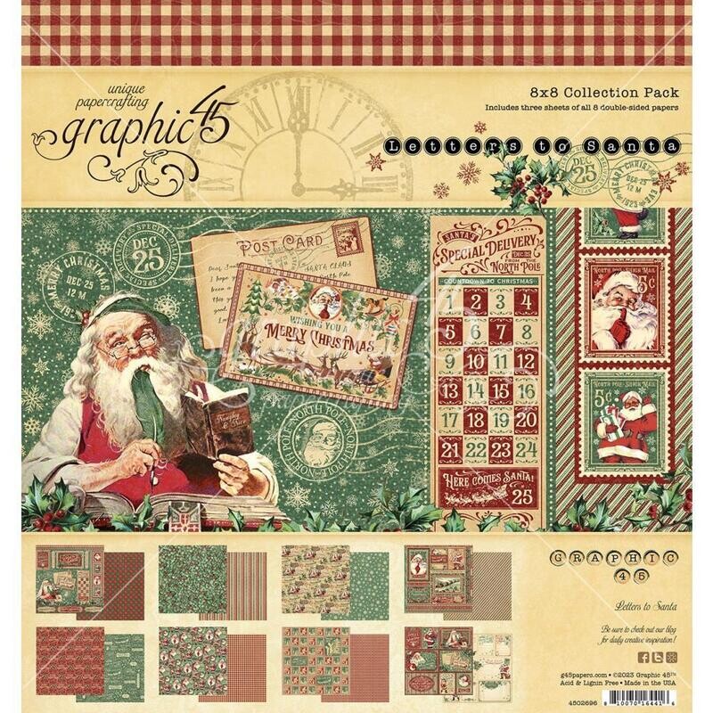 Graphic 45 Collection Pack 8&quot;X8&quot; Letters To Santa