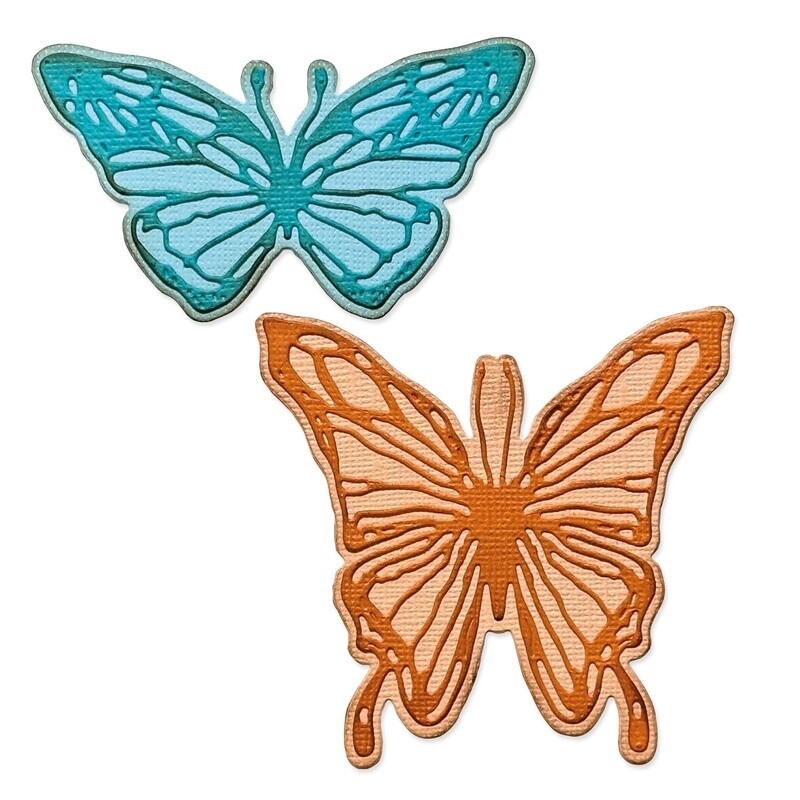 Tim Holtz Sizzix Thinlits Dies Vault Scribbly Butterfly 4/Pkg