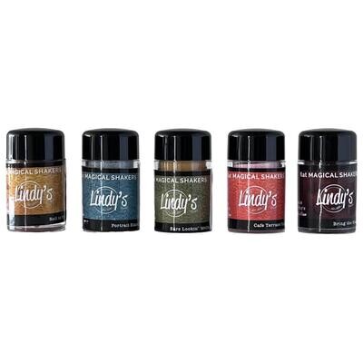 Lindy's Stamp Gang Flat Magical Pigment Powder Shaker Set 5/pkg