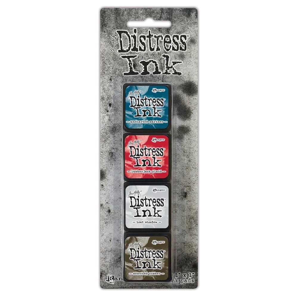 Tim Holtz Distress Mini Ink Pads 4 Pack - Assorted