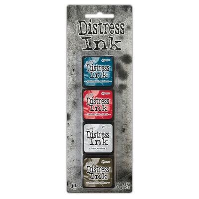 Tim Holtz Distress Mini Ink Pads 4 Pack - Assorted