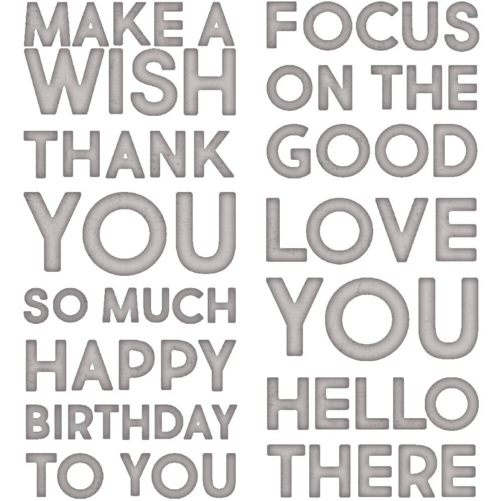 Tim Holtz Sizzix Thinlits Dies Bold Text #1