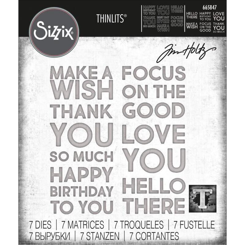 Tim Holtz Sizzix Thinlits Dies Bold Text #1