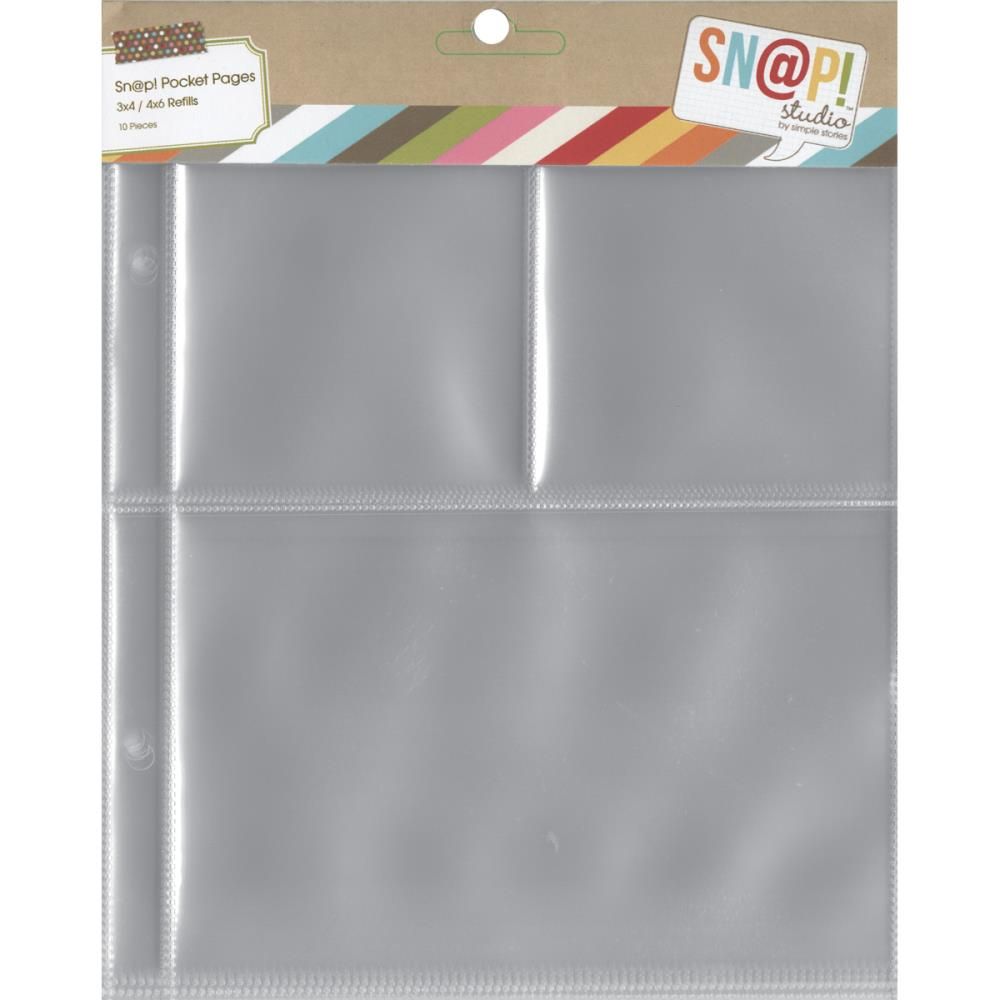 Simple Stories Sn@p! Pocket Pages For 6&quot;X8&quot; Binders 10/Pkg