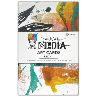 Dina Wakley MEdia Art Cards Deck 1 50/pkg