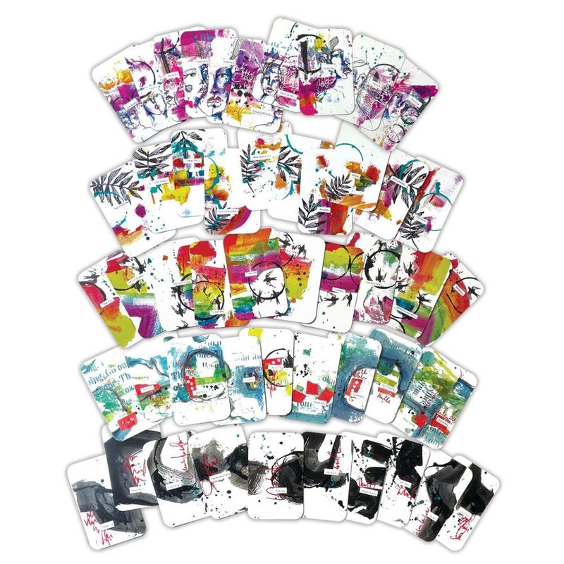 Dina Wakley MEdia Art Cards Deck 1 50/pkg