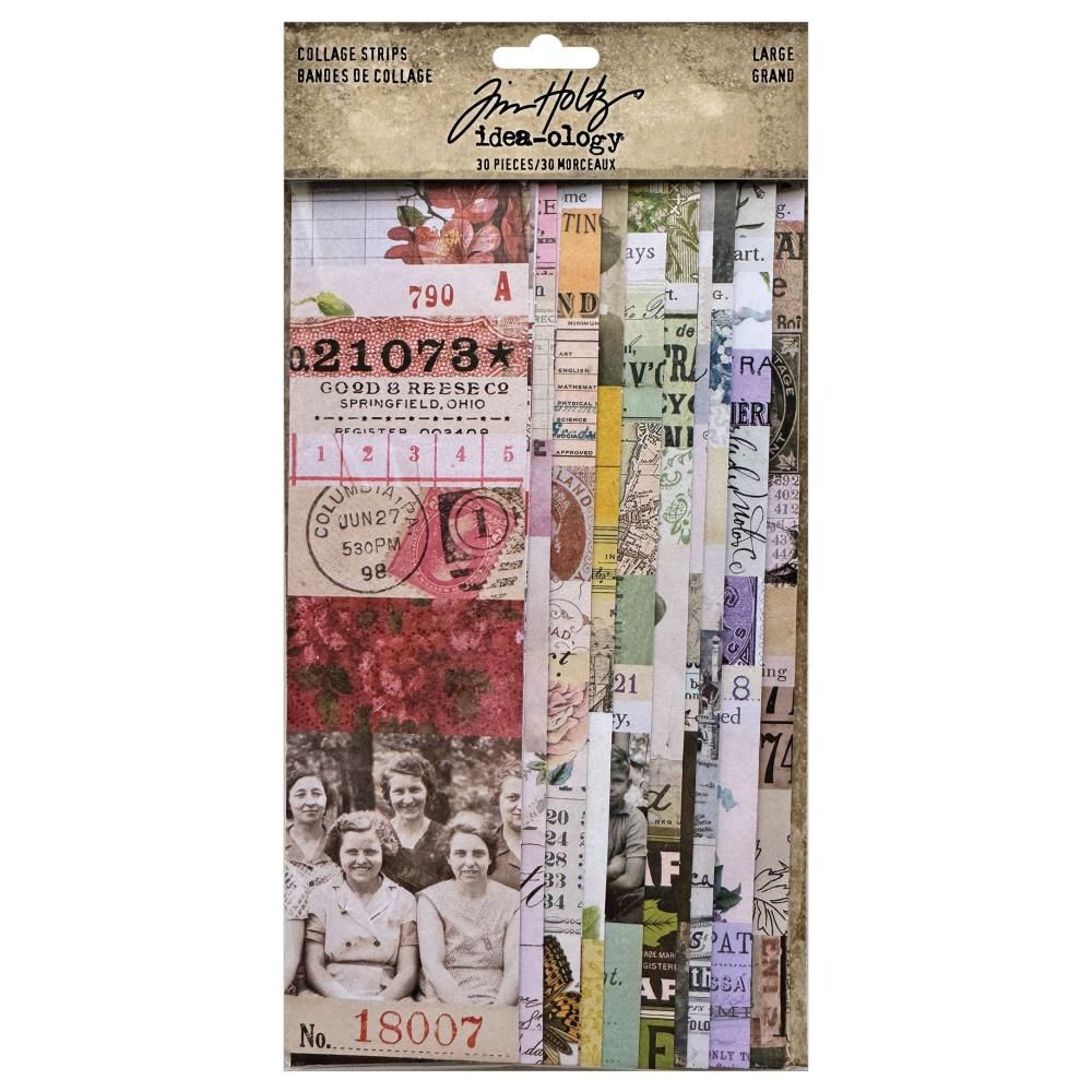 Tim Holtz Idea-ology Collage Strips Large 30/pkg
