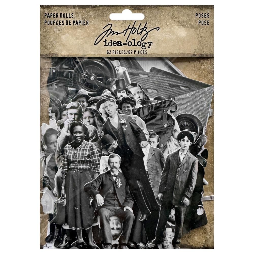 Tim Holtz Idea-ology Paper Dolls Poses 62/pkg
