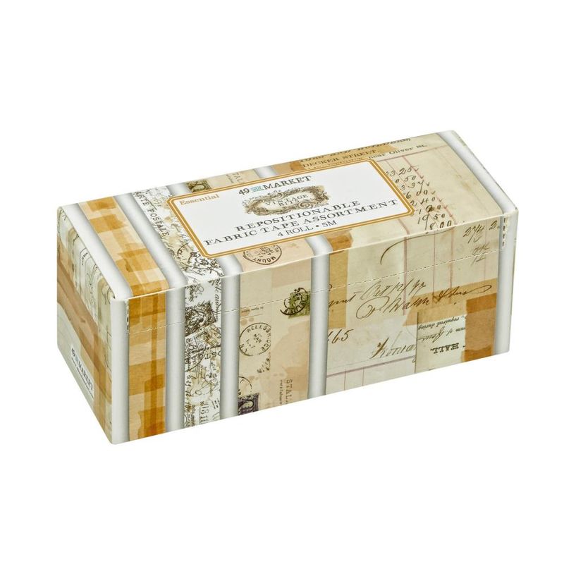 49 and Market Vintage Bits - Essential Fabric Washi Tape 4/rolls
