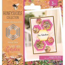 Crafter&#39;s Companion Honeysuckle Collection Hexagon die set 3/pkg