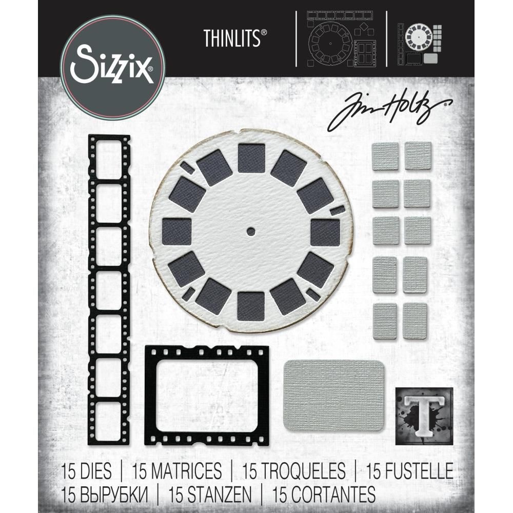 Tim Holtz Sizzix Thinlits Die Vault Picture Show 15/pkg